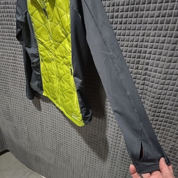 LLBean Primaloft Windbreaker Running Jacket XL Zip Insulated Quilted Sport Green - Picture 5 of 14